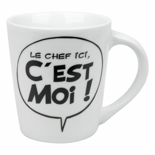 Könitz Becher Asterix - Le chef ici cest moi, Tasse, Porzellan, Weiß, 380 ml, 11 1 134 2774
