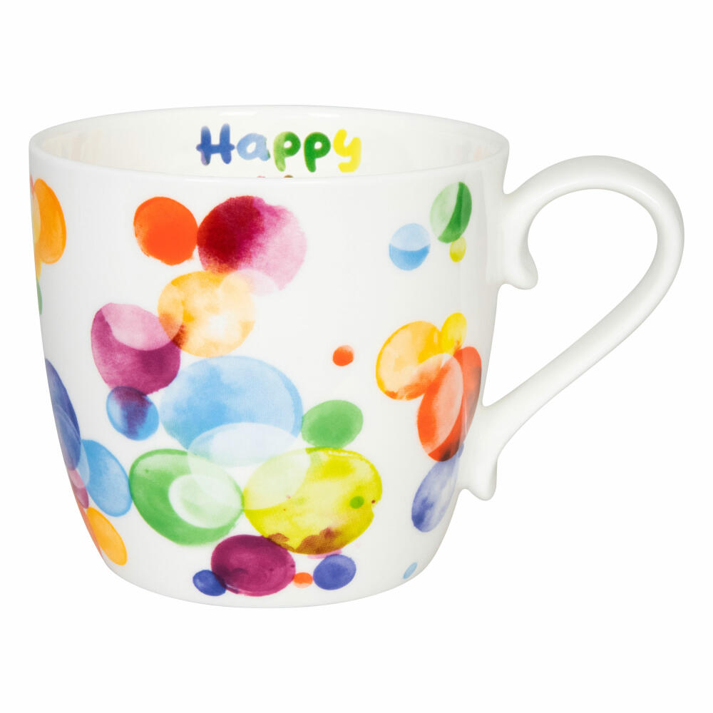 Könitz Mug Happy Birthday Bubbles, Cup, Bone China, Colorful, 450 ml, 11 2 057 2779
