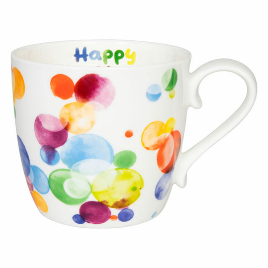 Könitz Becher Happy Birthday Bubbles, Tasse, Bone China, Bunt, 450 ml, 11 2 057 2779