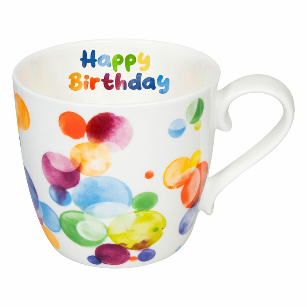 Könitz Mug Happy Birthday Bubbles, Cup, Bone China, Colorful, 450 ml, 11 2 057 2779