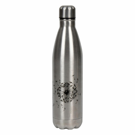 Könitz Thermoflasche Music Dandelion, Isolierflasche, Edelstahl, Silberfarben, 750 ml, 11 9 245 1775