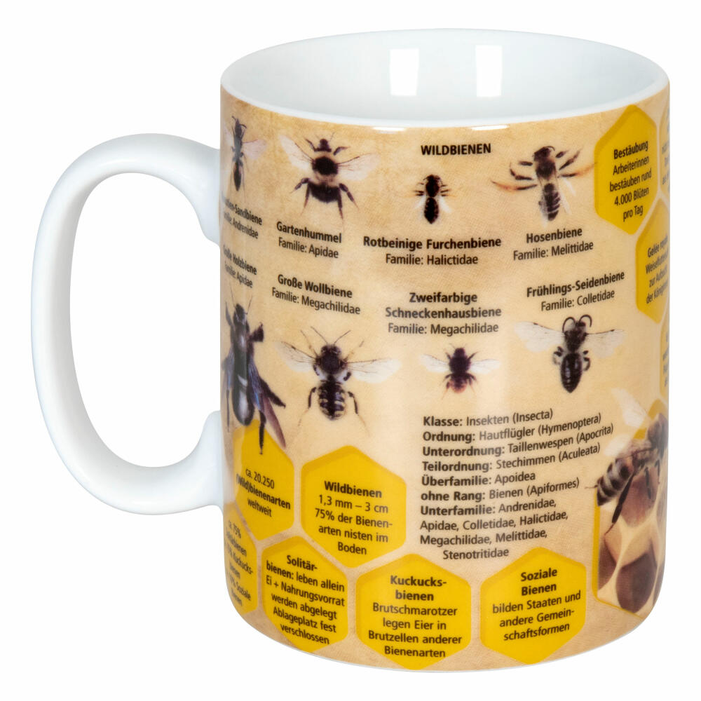 Könitz Mug Knowledge Mug Bee with Seed Bag in Gift Box, Cup, Porcelain, Colorful, 490 ml, 11 5 000 2445