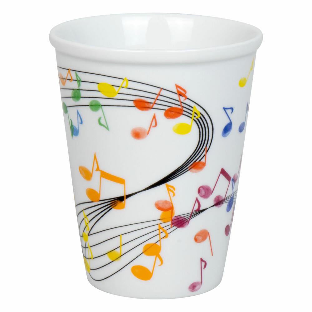Könitz To Go Mug Flying Notes with lid, mug, porcelain, colorful, 380 ml, 11 5 162 2300
