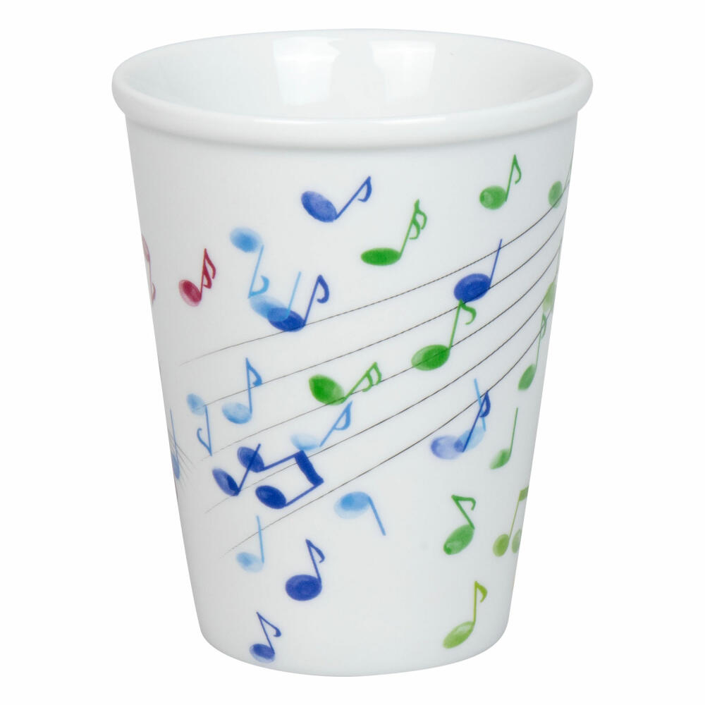 Könitz To Go Mug Flying Notes with lid, mug, porcelain, colorful, 380 ml, 11 5 162 2300