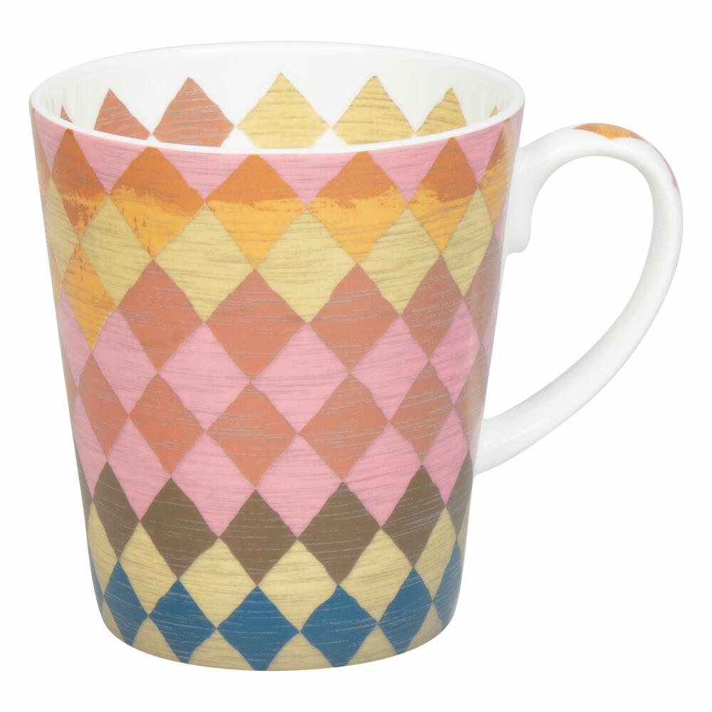 Könitz Becher Wunderbar - Squares in a gift box, cup, bone china, colored, 600 ml, 11 5 255 2809