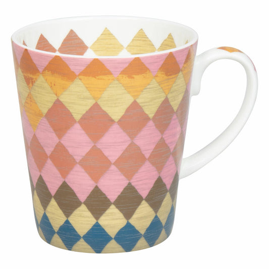 Könitz Becher Wunderbar - Squares im Geschenkkarton, Tasse, Bone China, Bunt, 600 ml, 11 5 255 2809