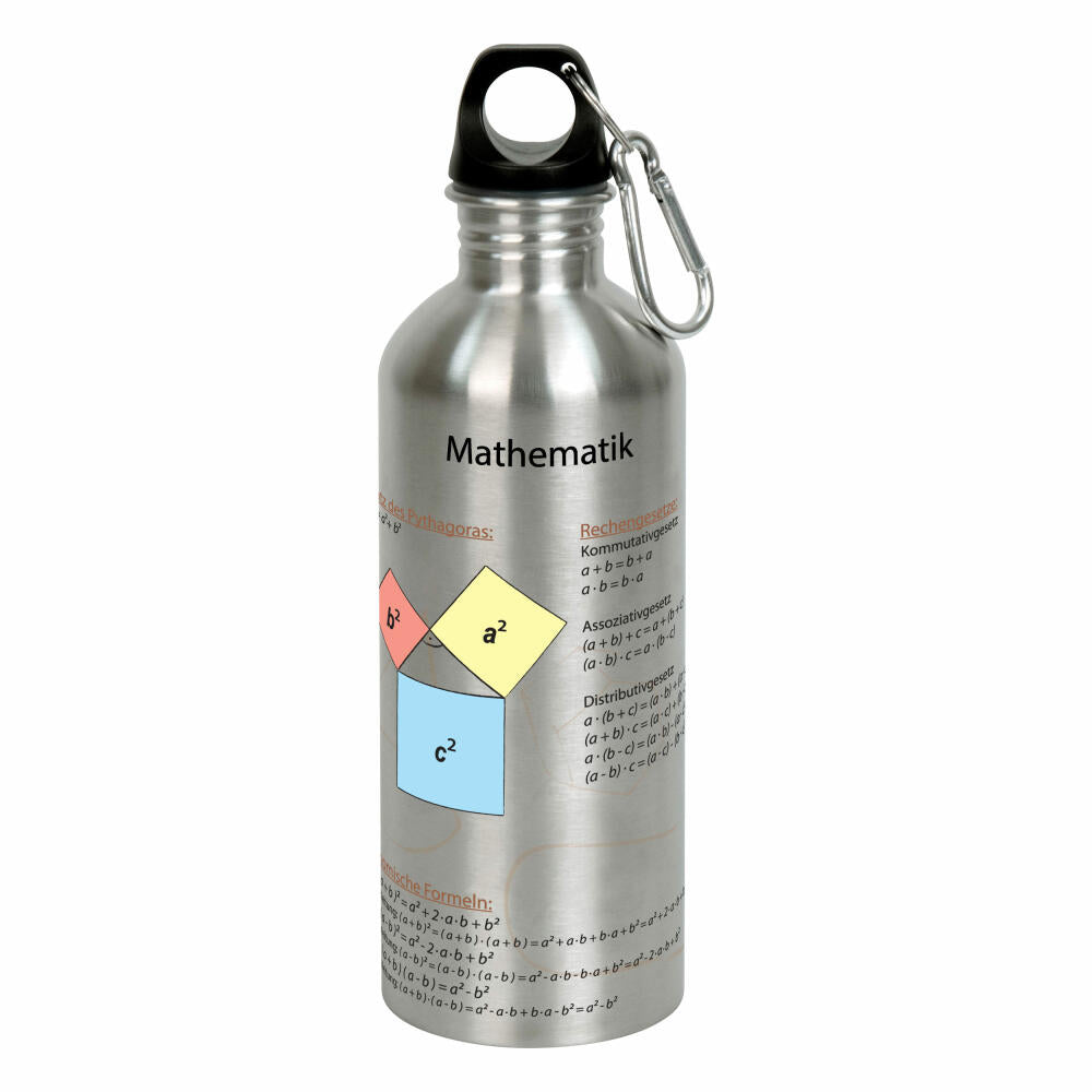 Könitz Trinkflasche Cool Bottle - Mathematik, Flasche, Edelstahl, Silberfarben, 600 ml, 11 9 244 1063