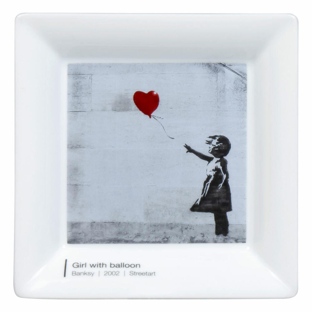 Könitz Vide Poche Girl with Balloon - Banksy in a gift box, bowl, porcelain, colored, 13 x 13 cm, 11 5 922 2721