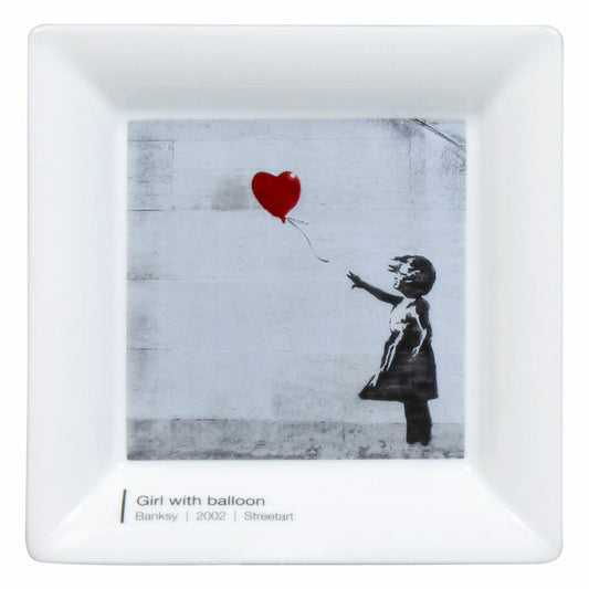 Könitz Vide Poche Girl with Balloon - Banksy im Geschenkkarton, Schale, Porzellan, Bunt, 13 x 13 cm, 11 5 922 2721