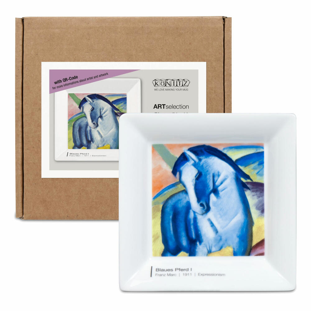 Könitz Vide Poche Blaues Pferd I - Franz Marc im Geschenkkarton, Schale, Porzellan, Bunt, 13 x 13 cm, 11 5 922 2718