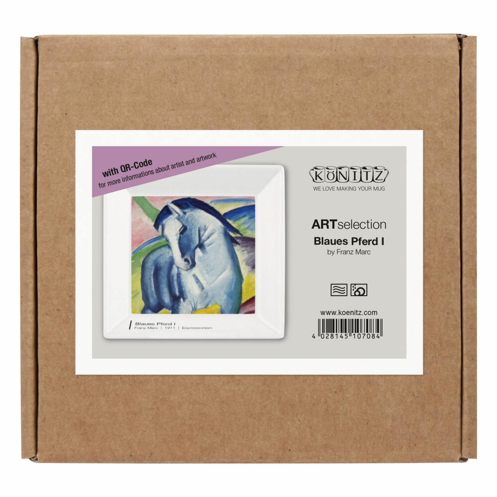Könitz Vide Poche Blaues Pferd I - Franz Marc im Geschenkkarton, Schale, Porzellan, Bunt, 13 x 13 cm, 11 5 922 2718
