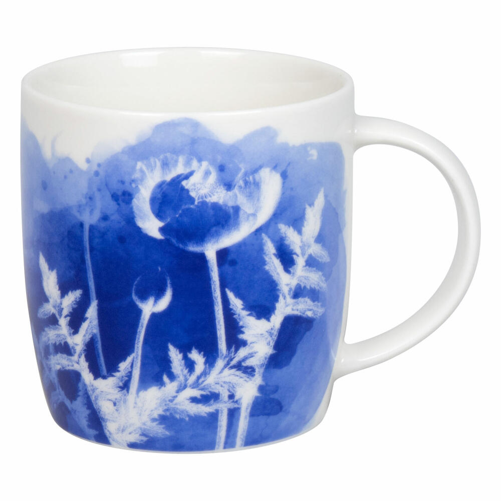 Könitz Mug Cyan Blue Poppy, cup, New Bone China, blue, 400 ml, 11 7 275 2813