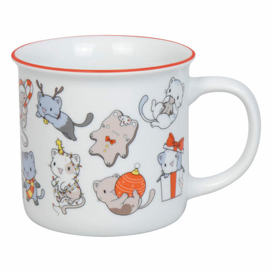 Könitz Becher Lovely Cats Christmas, Tasse, Porzellan, Bunt, 380 ml, 11 1 971 2832