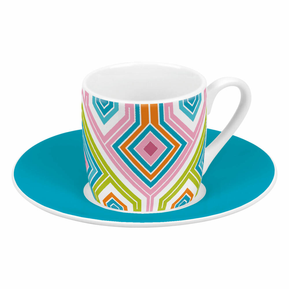 Könitz Espressotassen 4er Set Spring, Becher, Porzellan, Bunt, 85 ml, 11 5 053 2806