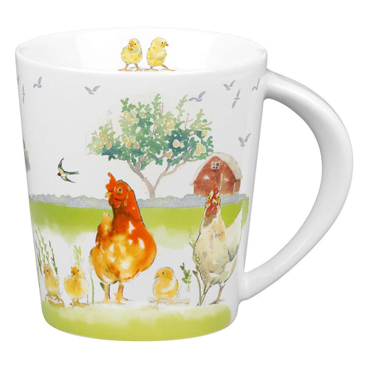 Könitz Becher Farm Animals - Chicken, Tasse, Kaffeetasse, Porzellan, Bunt, 380 ml, 1111342695