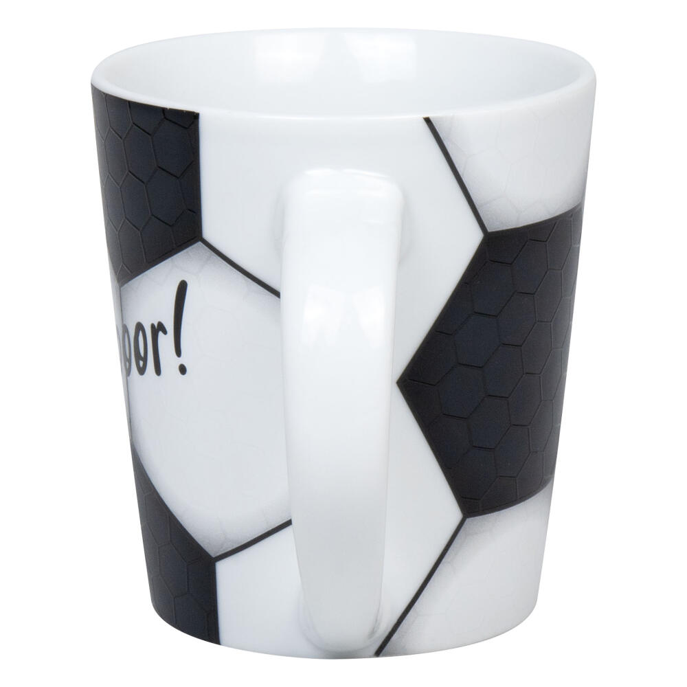 Könitz Mug Football - Tooooor!, Cup, Coffee Cup, Porcelain, Black, 380 ml, 1111342837