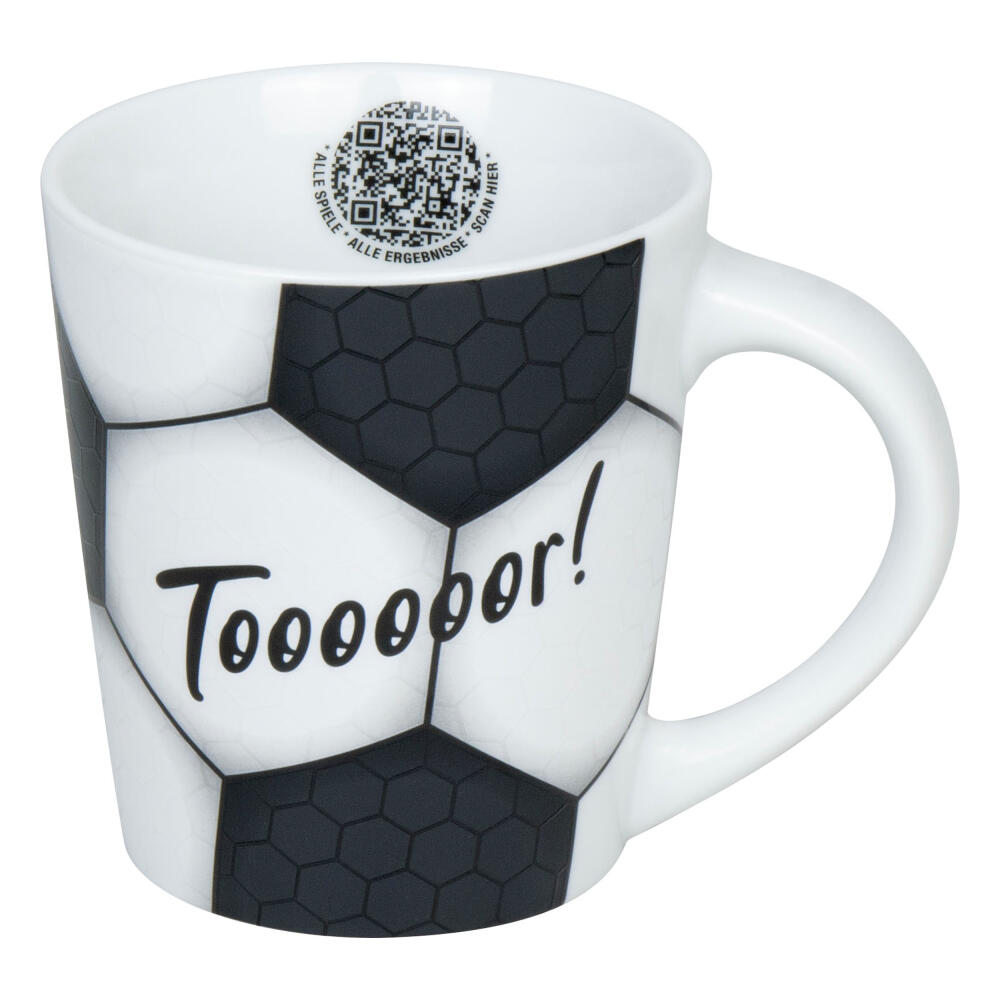 Könitz Mug Football - Tooooor!, Cup, Coffee Cup, Porcelain, Black, 380 ml, 1111342837
