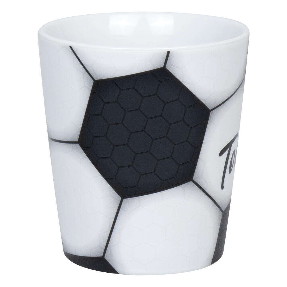 Könitz Mug Football - Tooooor!, Cup, Coffee Cup, Porcelain, Black, 380 ml, 1111342837