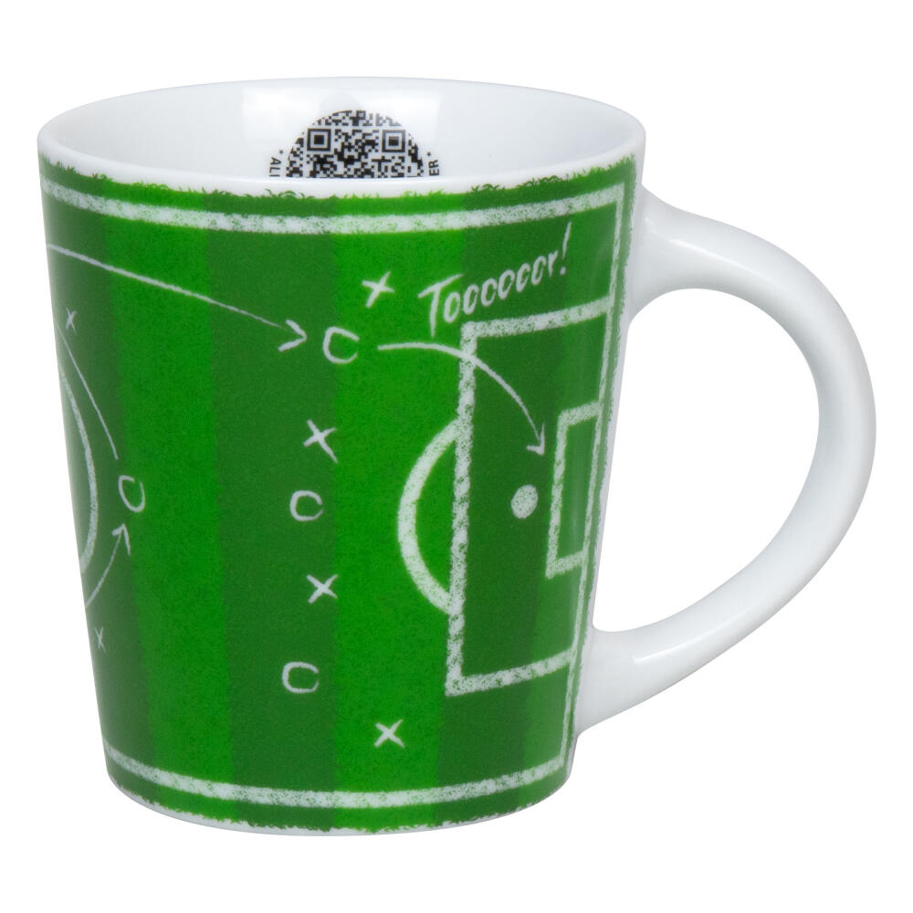 Könitz Becher Fußball - Taktik, Tasse, Kaffeetasse, Porzellan, Grün, 380 ml, 1111342838