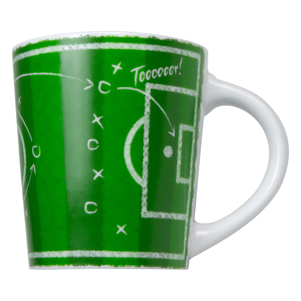 Könitz Becher Fußball - Taktik, Tasse, Kaffeetasse, Porzellan, Grün, 380 ml, 1111342838