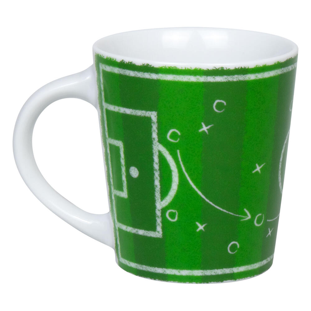 Könitz Becher Fußball - Taktik, Tasse, Kaffeetasse, Porzellan, Grün, 380 ml, 1111342838