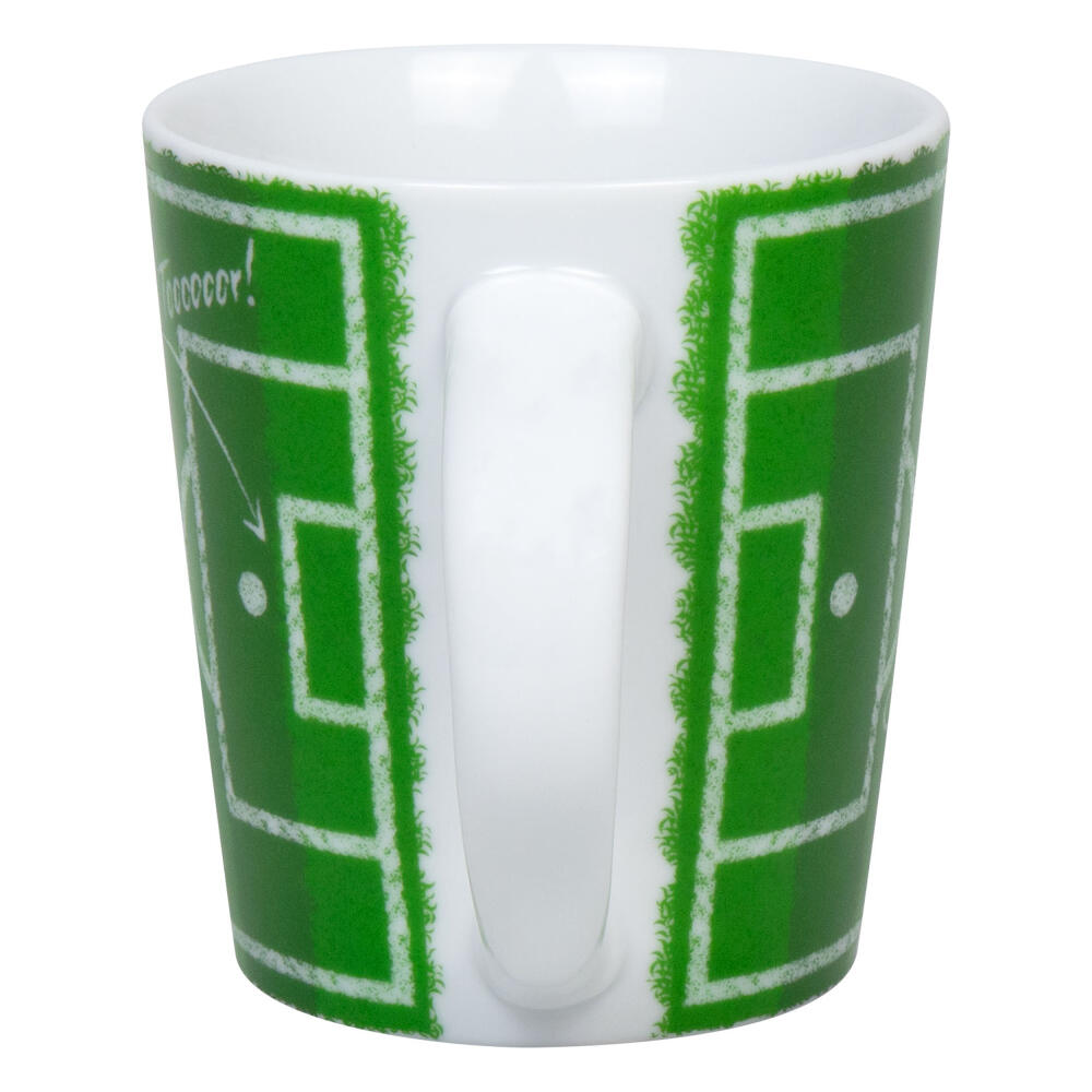 Könitz Becher Fußball - Taktik, Tasse, Kaffeetasse, Porzellan, Grün, 380 ml, 1111342838
