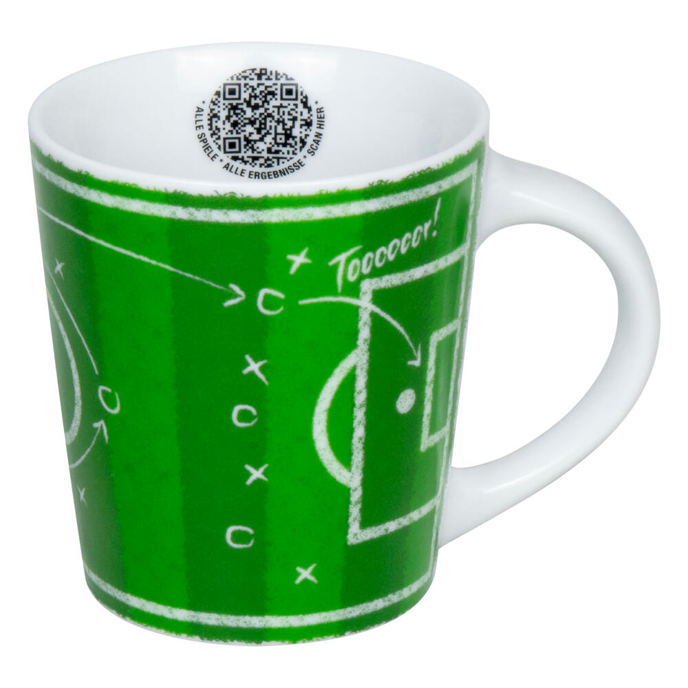 Könitz Becher Fußball - Taktik, Tasse, Kaffeetasse, Porzellan, Grün, 380 ml, 1111342838