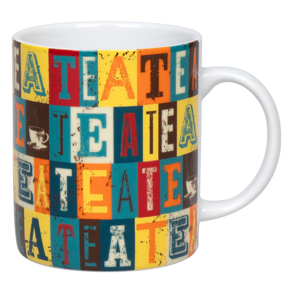 Könitz Becher Tea Squares, Tasse, Kaffeetasse, Porzellan, Bunt, 300 ml, 1110022834