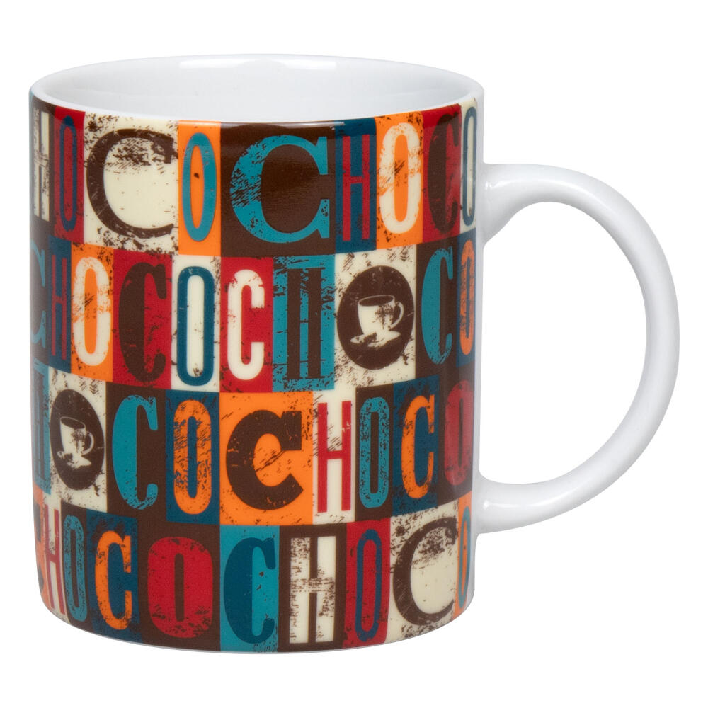 Könitz Mug Choco Squares, Cup, Coffee Cup, Porcelain, Colorful, 300 ml, 1110022836