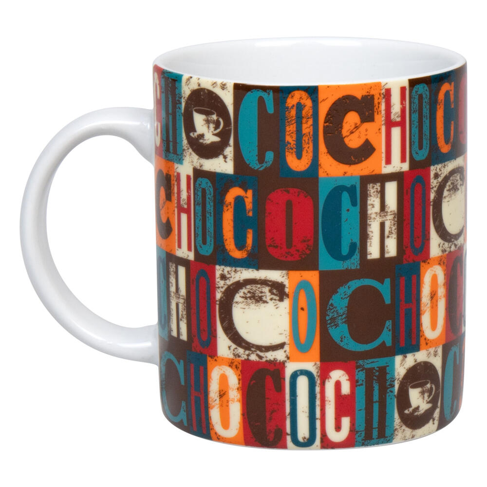 Könitz Mug Choco Squares, Cup, Coffee Cup, Porcelain, Colorful, 300 ml, 1110022836