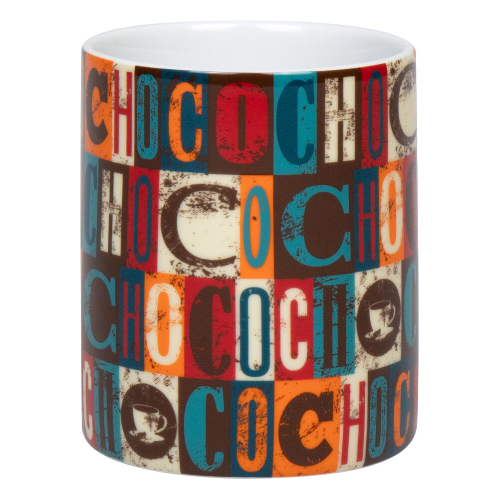 Könitz Mug Choco Squares, Cup, Coffee Cup, Porcelain, Colorful, 300 ml, 1110022836
