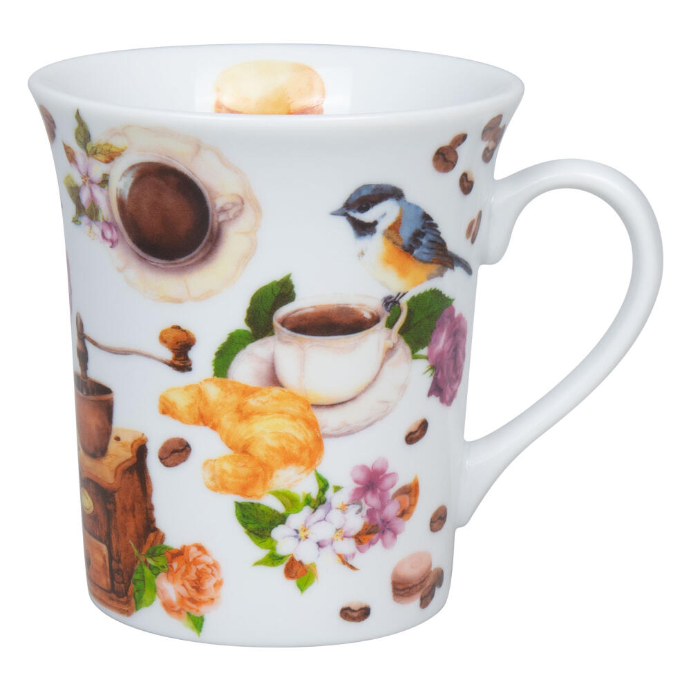 Könitz Becher Coffee Birds, Tasse, Kaffeetasse, Porzellan, Braun, 410 ml, 1111002868