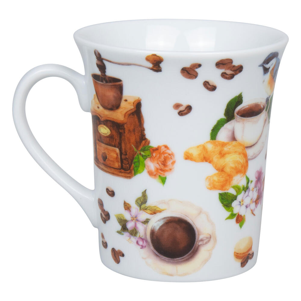 Könitz Becher Coffee Birds, Tasse, Kaffeetasse, Porzellan, Braun, 410 ml, 1111002868