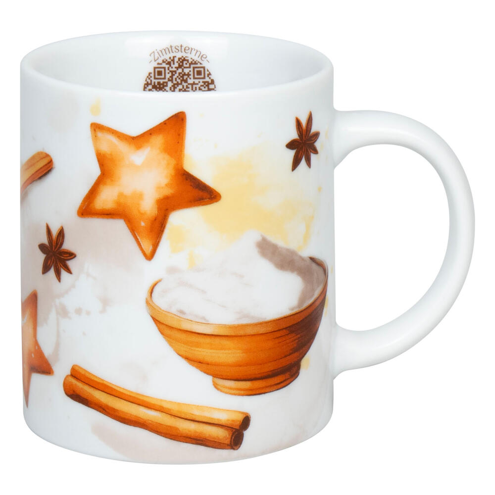 Könitz Mug Christmas Bakery Cinnamon Stars, Cup, Coffee Cup, Porcelain, White, 300 ml, 1110022876