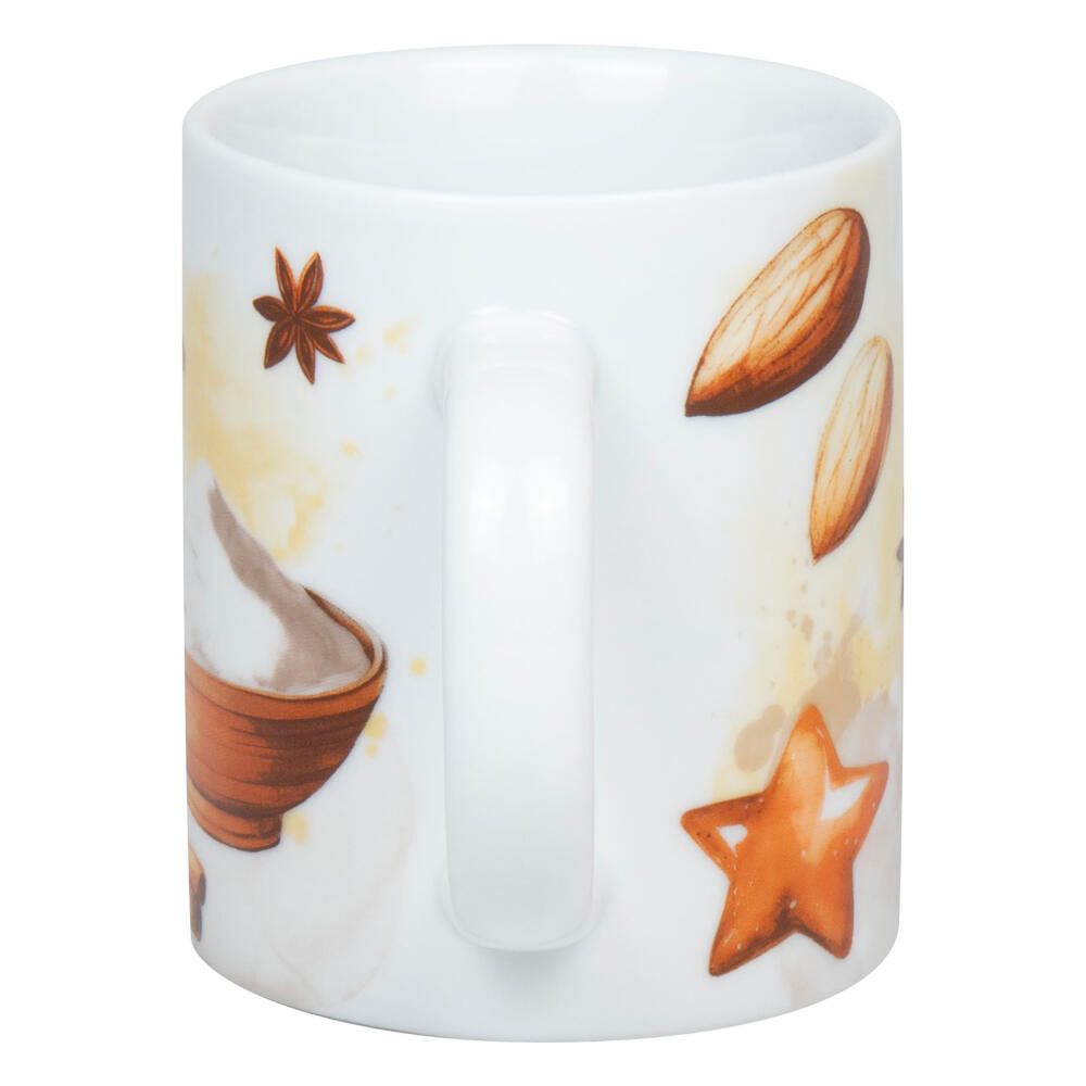 Könitz Mug Christmas Bakery Cinnamon Stars, Cup, Coffee Cup, Porcelain, White, 300 ml, 1110022876