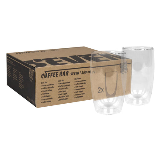 Könitz Latte Macchiato Gläser 2er Set Coffee Bar SEVEN, Becher, Glas, Klar, 350 ml, 1758000007