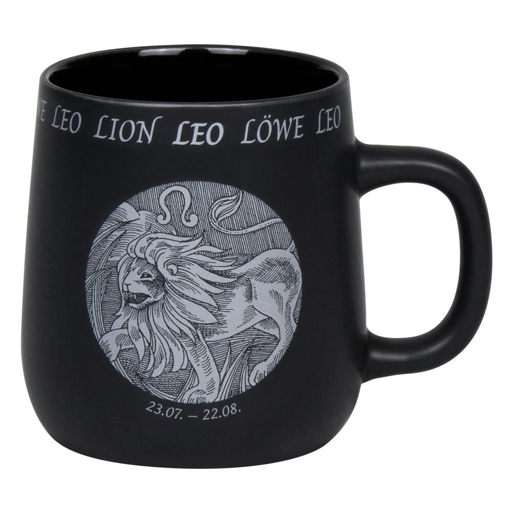 Könitz Becher Sternzeichen Löwe, Tasse, Kaffeetassen, New Bone, Schwarz, 395 ml, 1172392888
