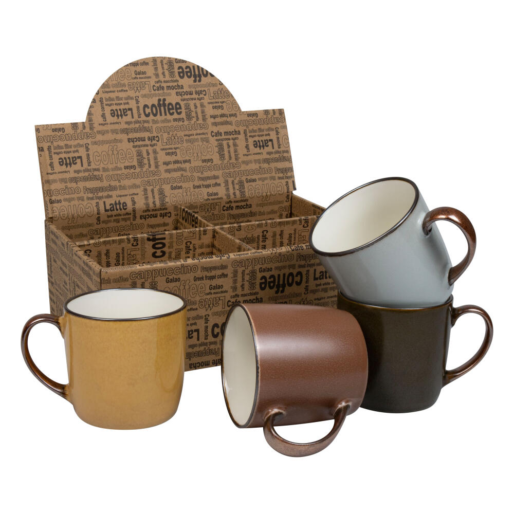 Waechtersbach Kaffeetassen 4er Set Just Coffee, Tasse, New Bone, Bunt, 255 ml, 4150000016