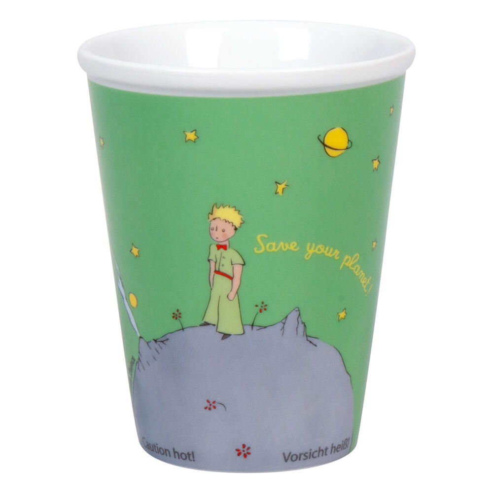 Könitz Coffee to go Mug Little Prince - Save your planet, Cup, Coffee Cup, Porcelain, Green, 380 ml, 1111621358