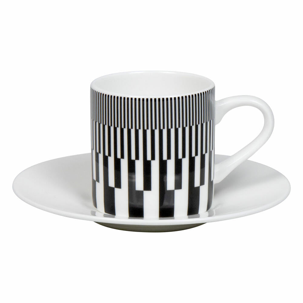 Könitz Espressotasse Graphic 570C - Marcello Morandini, Bone China, Schwarz, 95 ml, 11 5 304 2909