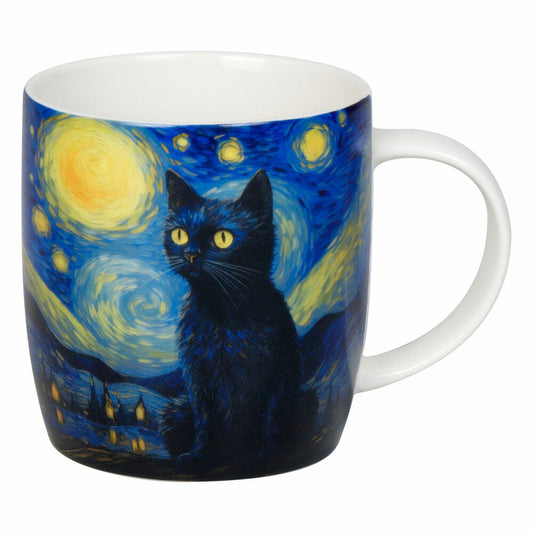 Könitz Becher Arty Animals - Van Goghs Cat, New Bone China, Bunt, 400 ml, 11 7 275 2918