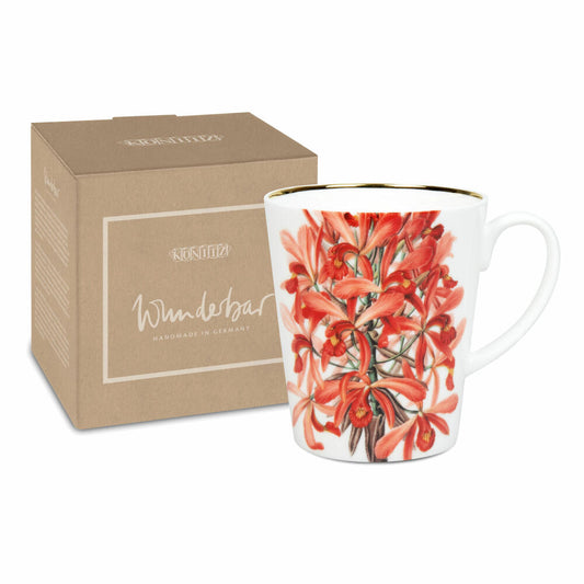 Könitz Becher Laelia superbiens, in Geschenkbox, Bone China, Rot, 600 ml, 11 5 255 2926