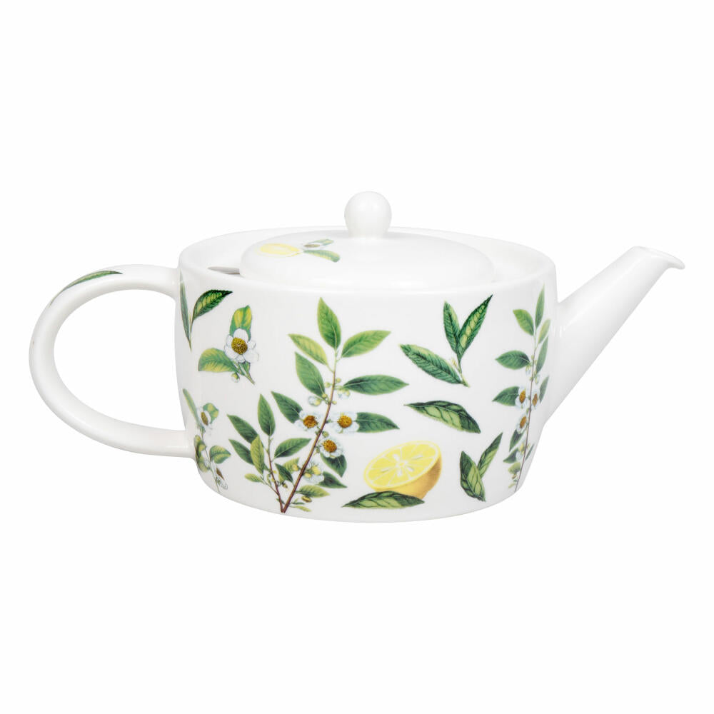 Könitz Teekanne mit Sieb My favourite Tea - Tea Time, in Geschenkbox, New Bone China, Grün, 1400 ml, 11 5 263 2968