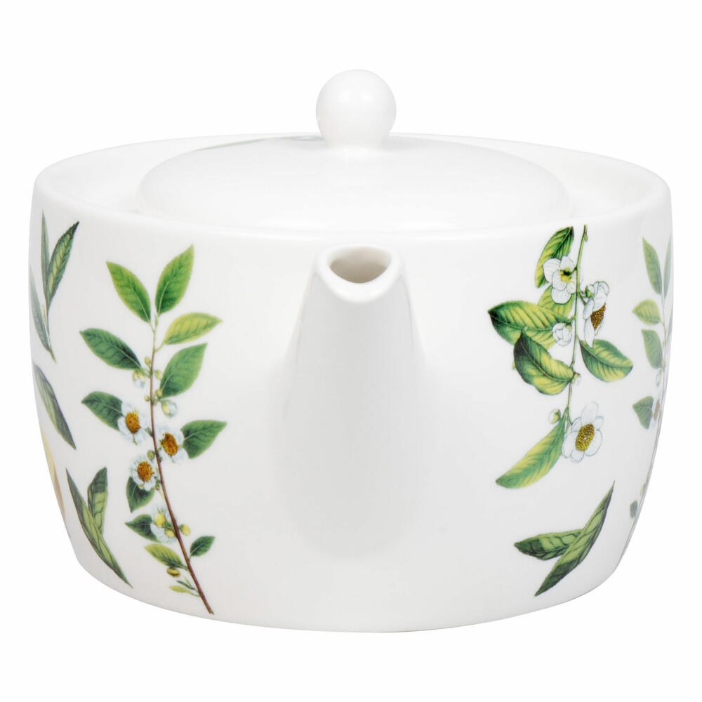 Könitz Teekanne mit Sieb My favourite Tea - Tea Time, in Geschenkbox, New Bone China, Grün, 1400 ml, 11 5 263 2968