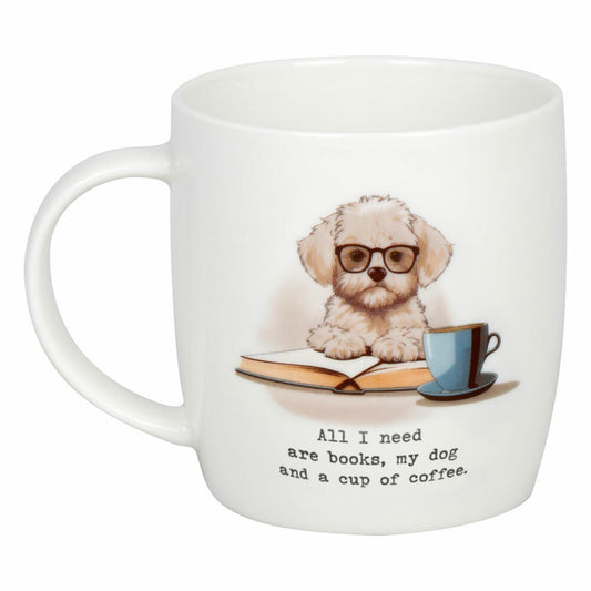 Könitz Becher Books, Dog & Coffee, New Bone China, Bunt, 400 ml, 11 7 275 2914