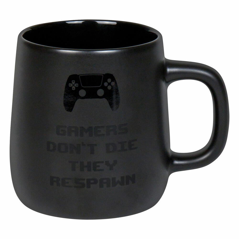 Könitz Becher Gamers dont die, New Bone China, Schwarz, 395 ml, 11 7 239 2906