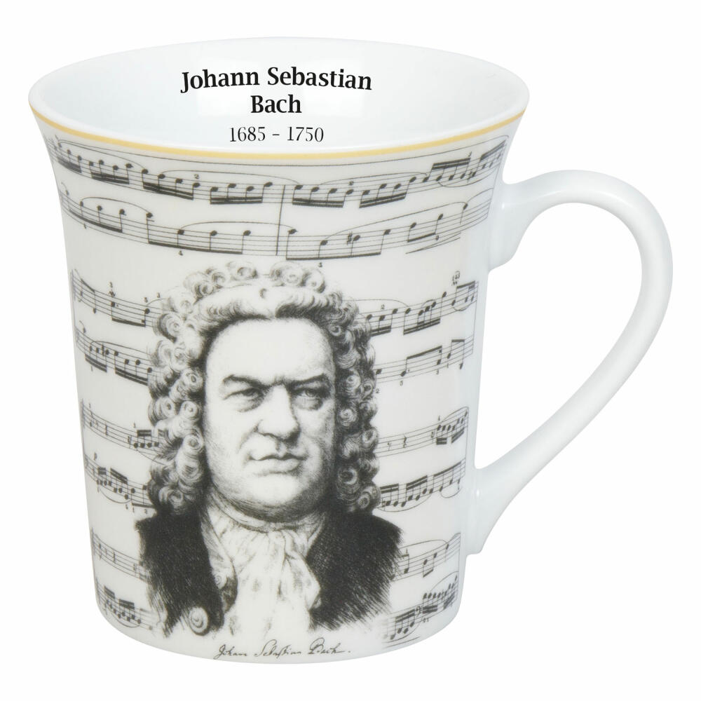 Könitz Becher Komponisten Bach, Musik, Porzellan, Bunt, 410 ml, 11 1 100 2938
