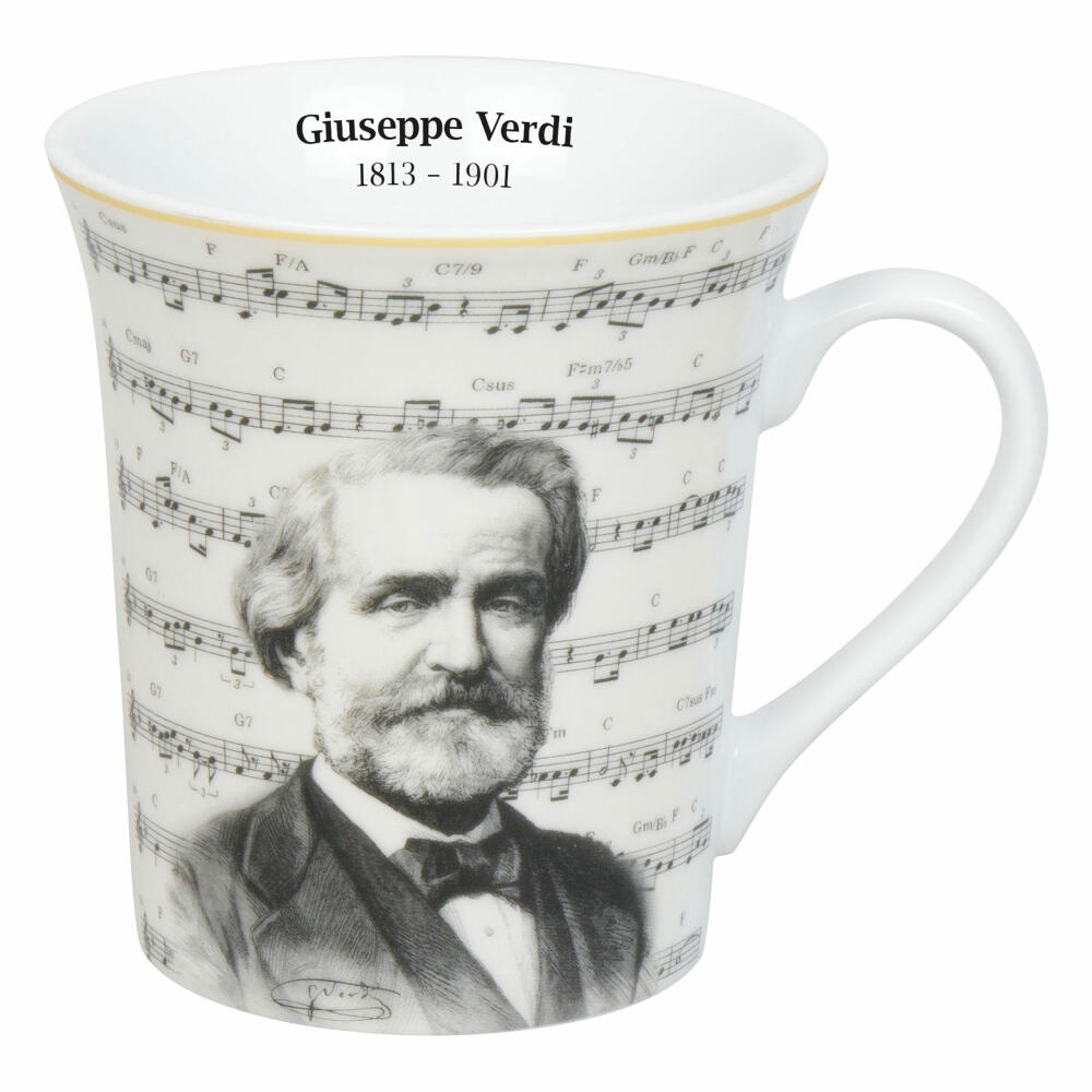Könitz Becher Komponisten Verdi, Musik, Porzellan, Bunt, 410 ml, 11 1 100 2939