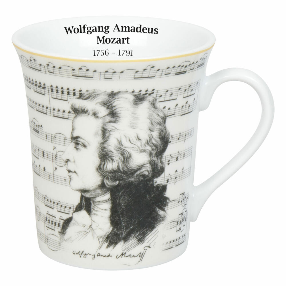 Könitz Becher Komponisten Mozart, Musik, Porzellan, Bunt, 410 ml, 11 1 100 2940
