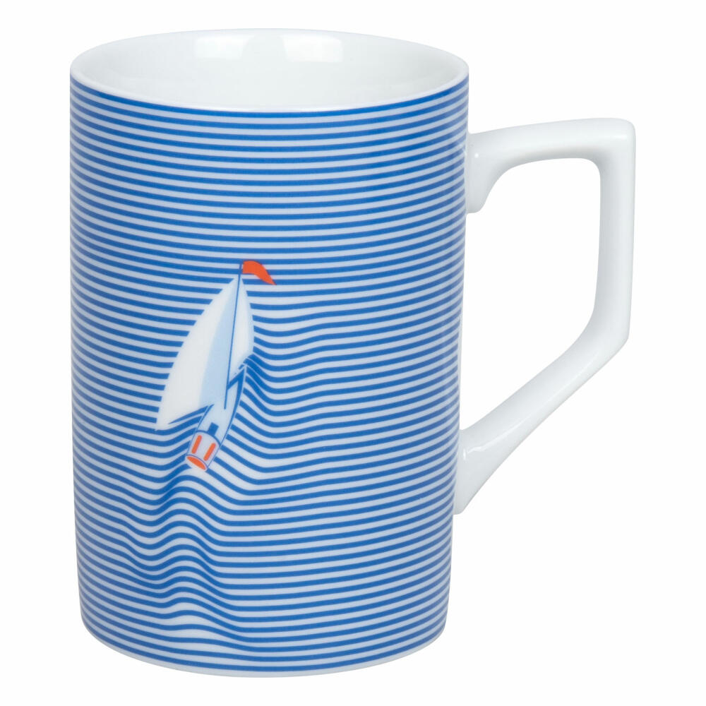Könitz Becher Smooth Sailing - Boat, Porzellan, Blau, 305 ml, 11 1 315 2936